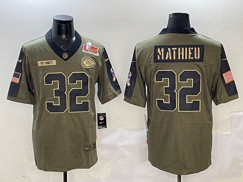 Men Kansas City Chiefs #32 Mathieu Green 2025 Nike Salute to Service Limited NFL Jersey style 3